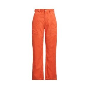Polo Ralph Lauren Polo Denim & Supply Orange Cotton Twill Utility Pants Size 6